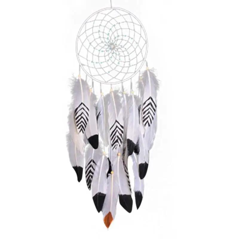 

Dream Catcher Circular White Feathers Wall Hanging Decoration Decor Gift