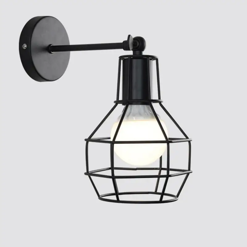 

New Retro Industrial Wall Lamp Loft American Style E27 Bulb Led Lamps Creative Iron Art Corridor Balcony Wall Lamps/lighting Z2