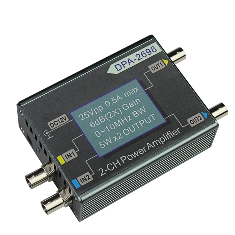 

2DPA-2698 10MHz High Power Dual Channel DDS Function Signal Generator Power Amplifier DC Power Amplifier