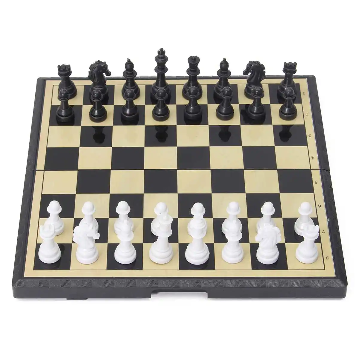 3 in 1 Folding Magnetische Schach Bord Spiele Set Spielzeug Backgammon 