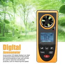 Tacometro GM8910 Digital Anemometer Multifunctional LCD Display Digital Anemometer Air Wind Speed Scale Meter Speed Revolution calt digital analog wind direction sensor transmitter 5volts wind vane anemometer in weather station