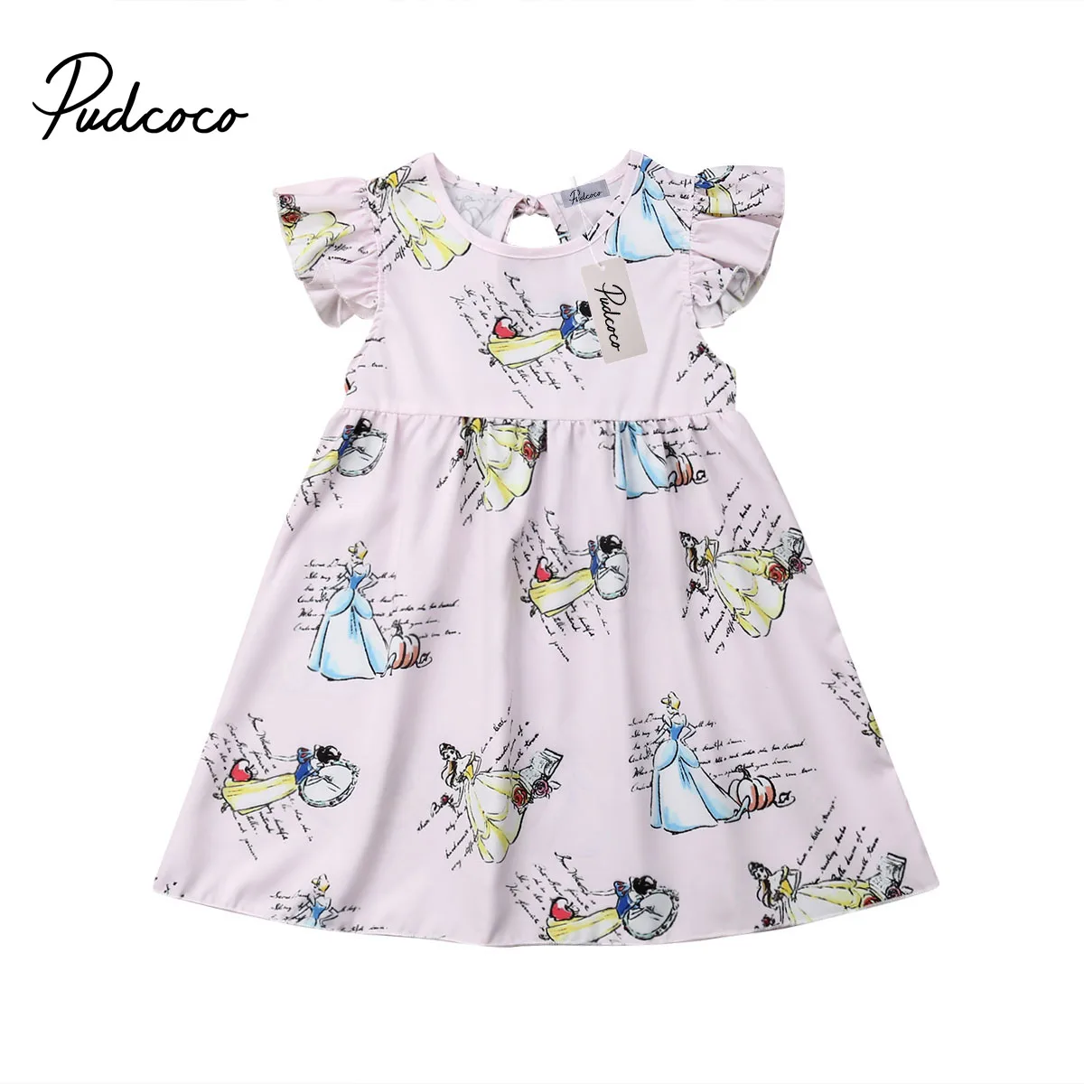 

2019 Baby Girl summer clothing Carton Princess Pageant Party Gown Summer Tutu Dress Sundress for Kid clothes toddler Children