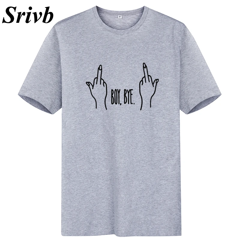 Женские футболки с надписью Srivb Boy Bye Camiseta Mujer летние черно белые модные женские