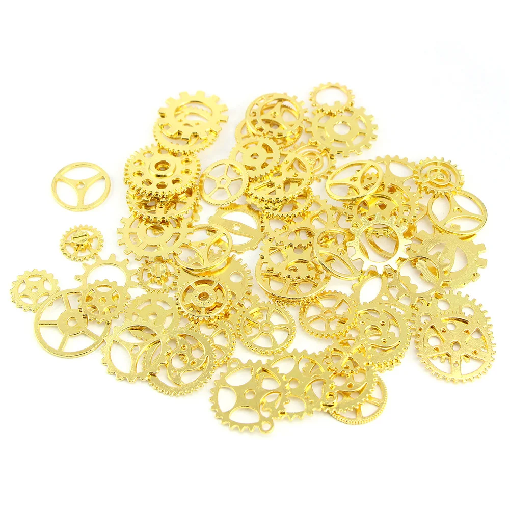 1 lote de piezas antiguas colgante Vintage reloj de pulsera artesanal Cogs Steampunk joyería engranaje mecánico mezcla aleación DIY pulsera Accesorios