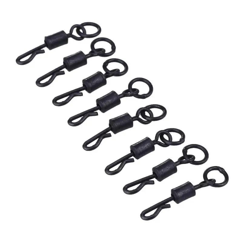 25 шт Q Shaped 4 # поворотный для карпа рыболовные снасти быстросменный соединитель