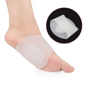 

Silicone Flat Foot Corrector Bandage Shock-Absorbing Shoes Insert Cushion Transparent Arch Support Flatfoot Orthotic Pad Belt