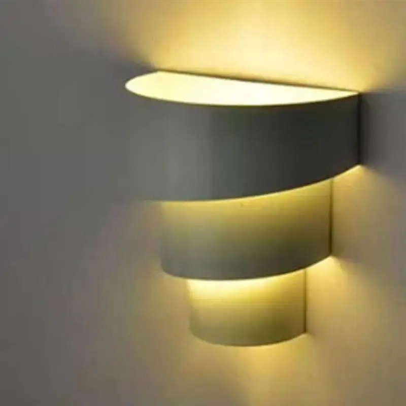 Железный материал Светодиодный настенный прикроватный светильник фоновая настенная декоративная настенная лампа с 5 Вт лампочкой(белый