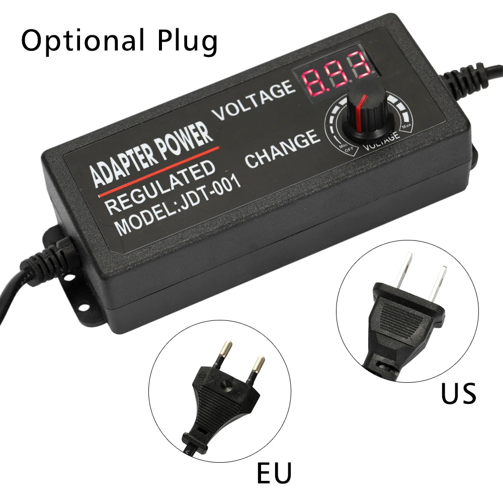 

Adjustable Dc Adapters Power Adapter Display Screen Temperature Speed Control Light Dimmer Switch High Power Charger 9-24v 3a