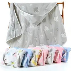 1 шт., 90*90 см, детские одеяла, 100% хлопок, с рисунками, многофункциональное Пеленание младенца, газовое полотенце для новорожденных, мягкие