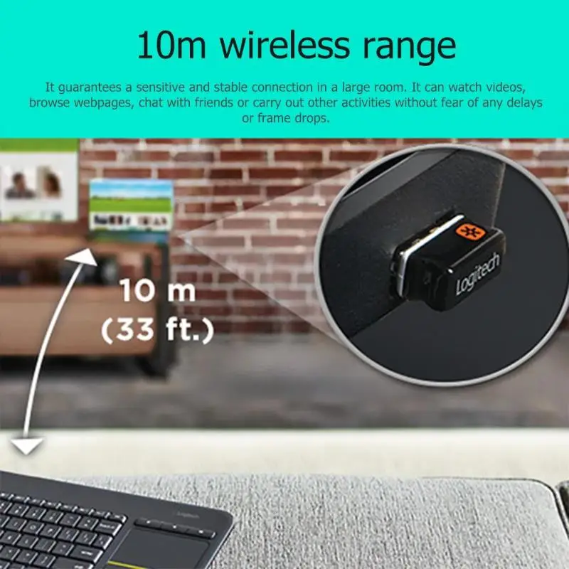 Клавиатура Logitech K400 Plus беспроводная сенсорная клавиатура с 84 клавишами 2 4 ГГц