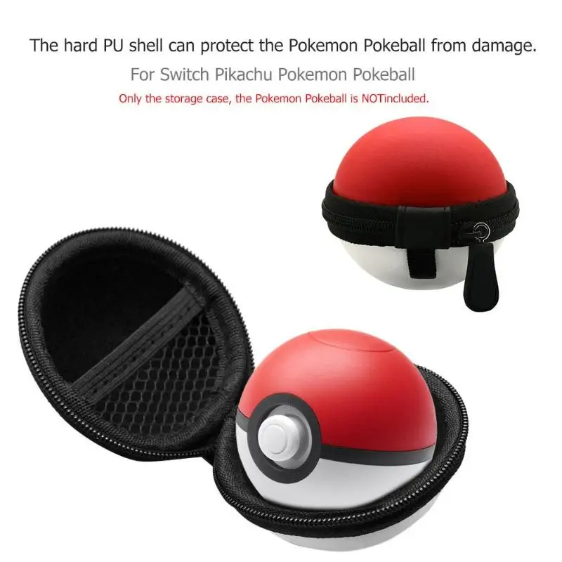 

Portable PU Carrying Bag Protective Case Cover Pouch For Nintend Switch Pikachu Poke Ball Plus Controller Storage Bag Box