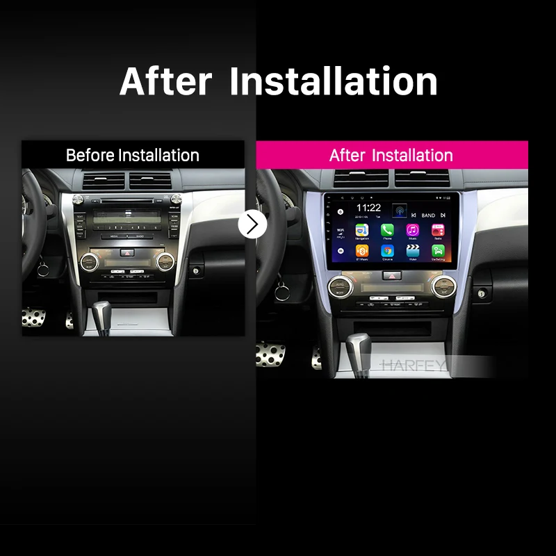 Sale Harfey Android 9.0 for 2015 Toyota CAMRY 10.1" GPS Nav  With Radio Rearview Camera 3G WiFi Bluetooth car multimedia player SWC 5