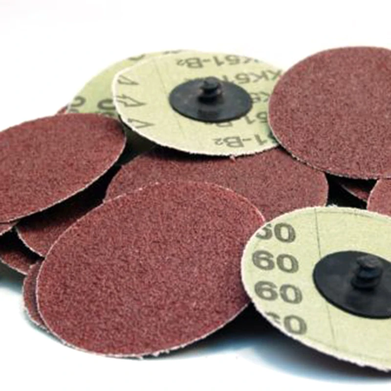 

50pcs 2 Inch 50mm Roll Lock Sanding Disc Roloc Type R 60 Grit Abrasive Sander Polishing
