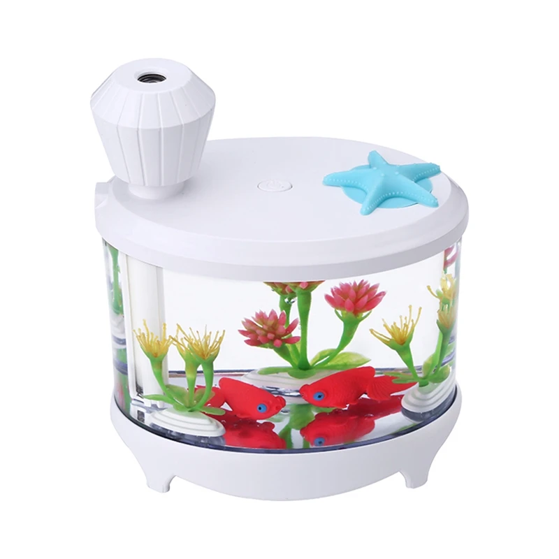 

460Ml Fish Tank Air Humidifier Aroma Diffuser Essential Oil Diffuser Aroma Aromatherapy Led Light Mist Maker For Home Office