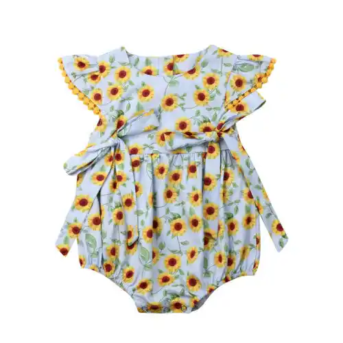 sunflower overalls baby