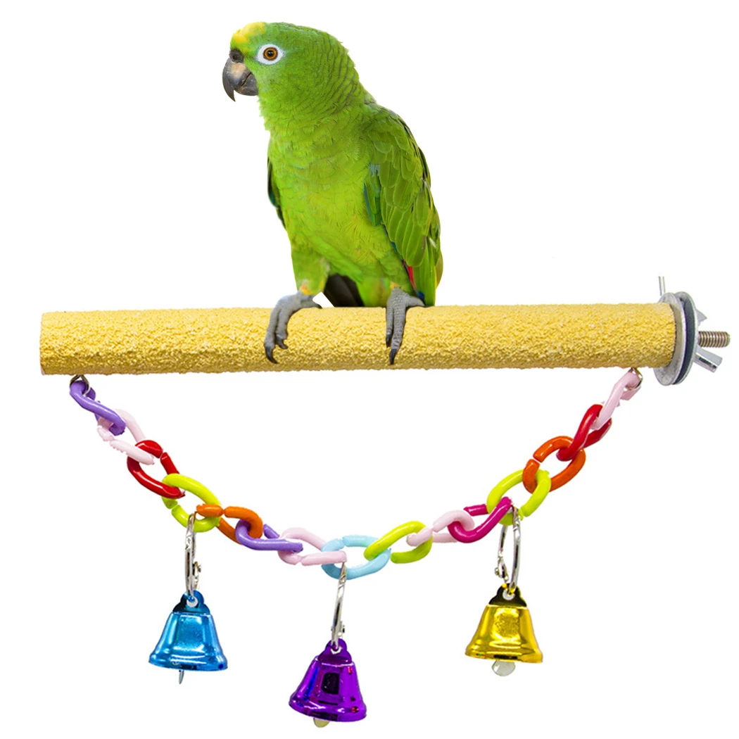 

Parrot Squeak Scrub Molar Stick Standing Toy Bird Perch Creative Funny Frosted Bird Stand Perch Bird Cage Toy For Parrots
