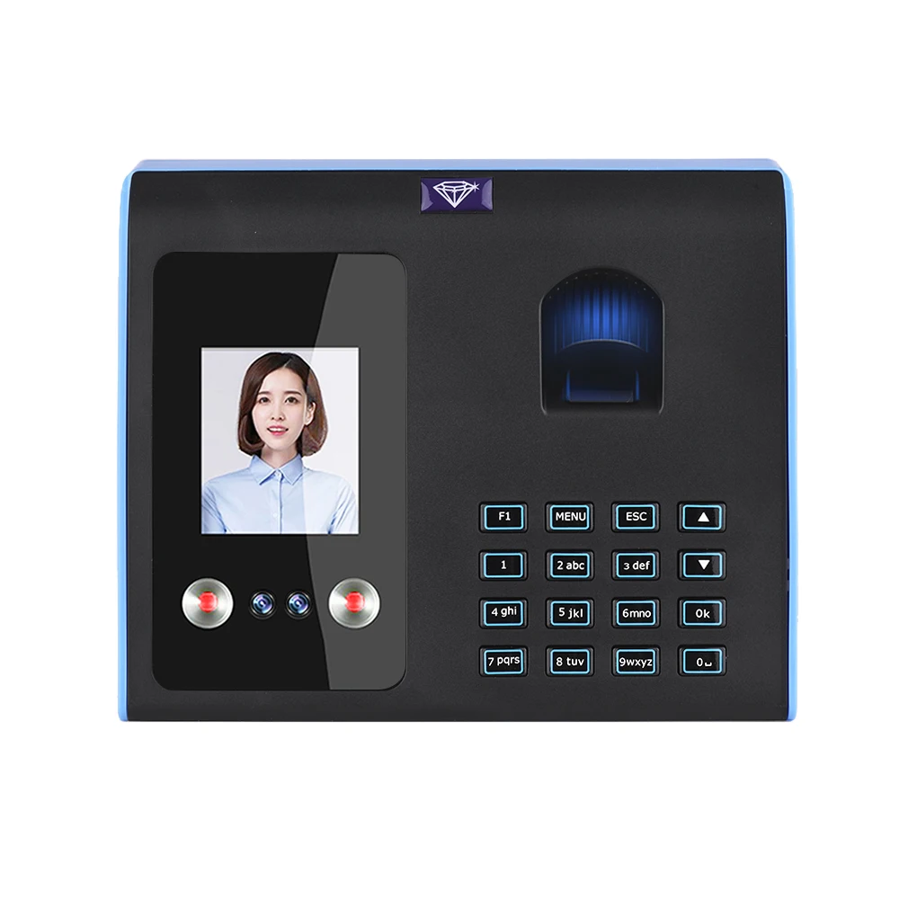 E6 Intelligent Attendance Machine Face Fingerprint Password Recognition Mix Biometric Time Clock for Employees
