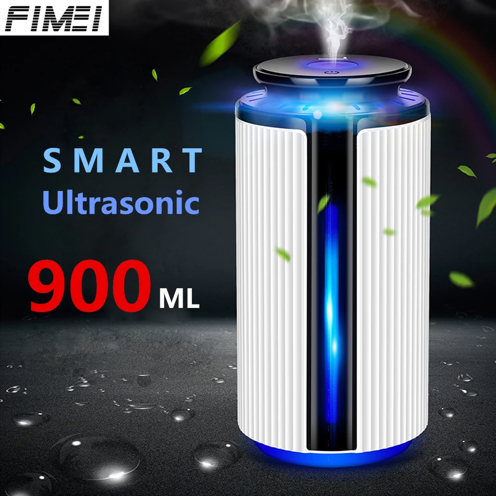 

New 900ML Air Humidifier Ultrasonic USB Diffuser Aroma Essential Oil 7 Color LED Night light Cool Mist Purifier Humidificador