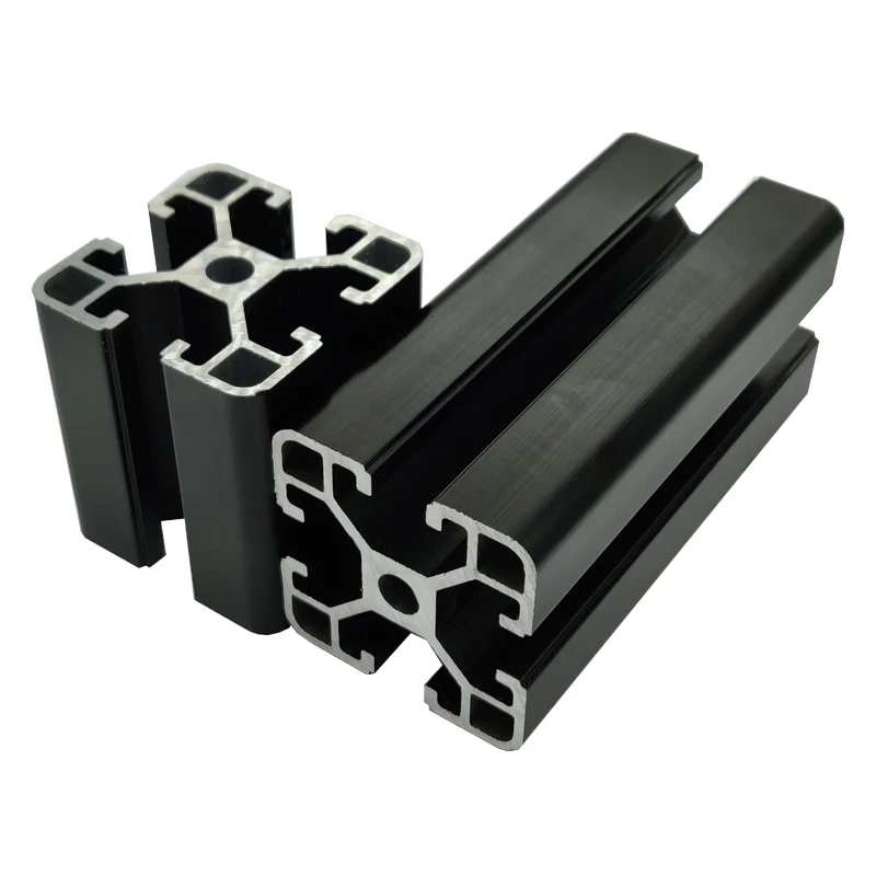 

Black 4040 Aluminum Profile Extrusion 100-800mm Length European Standard Anodized Linear Rail for DIY CNC 3D Printer Workbench