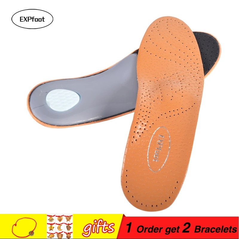 Buy 3D Premium healthy Leather orthotic insole for