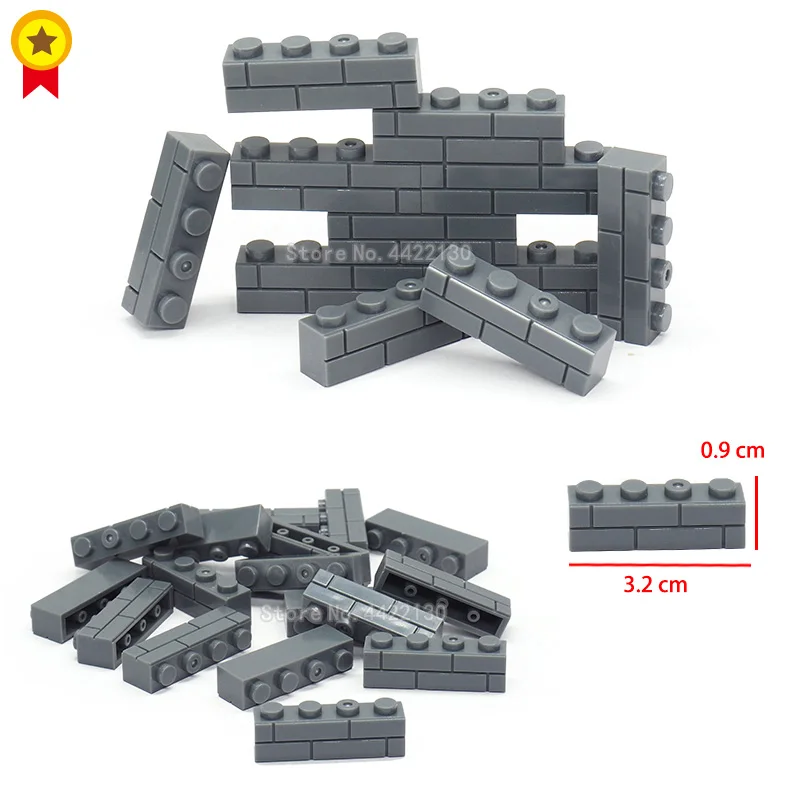 Brick Bulk Building Blocks Accessories 1x4 Wall Brick Diy City Military Battlefield Figures Mini Gift For Children With Legoingl