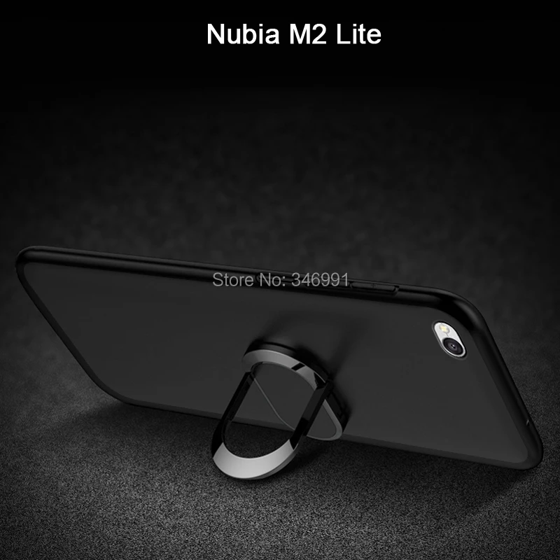 M2 Lite чехол для zte Nubia M2 Lite чехол Роскошный 5," мягкий черный силиконовый магнитный автомобильный держатель кольцо Funda для Nubia M2 Lite чехол s