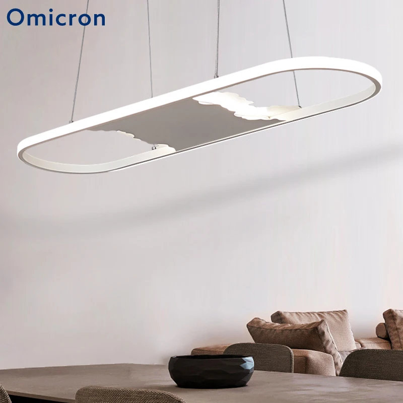 

Omicron Led Line Pendant Lights Wihte Aluminum Creative Simple Lamp For Study Living Room Dinging Room Home Decor Lighting