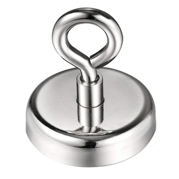 

D60mm Strong Salvage Magnet Pot 120 KG Magnet Deep Sea Salvage Fishing Magnetic Hook Neodymium Magnet Treasure Hunter Holder N52