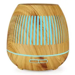 Ароматерапия эфирное масло диффузор древесное зерно галоши 7 цветов свет Арома лампа увлажнитель дома ЕС вилка 400 мл увлажнение