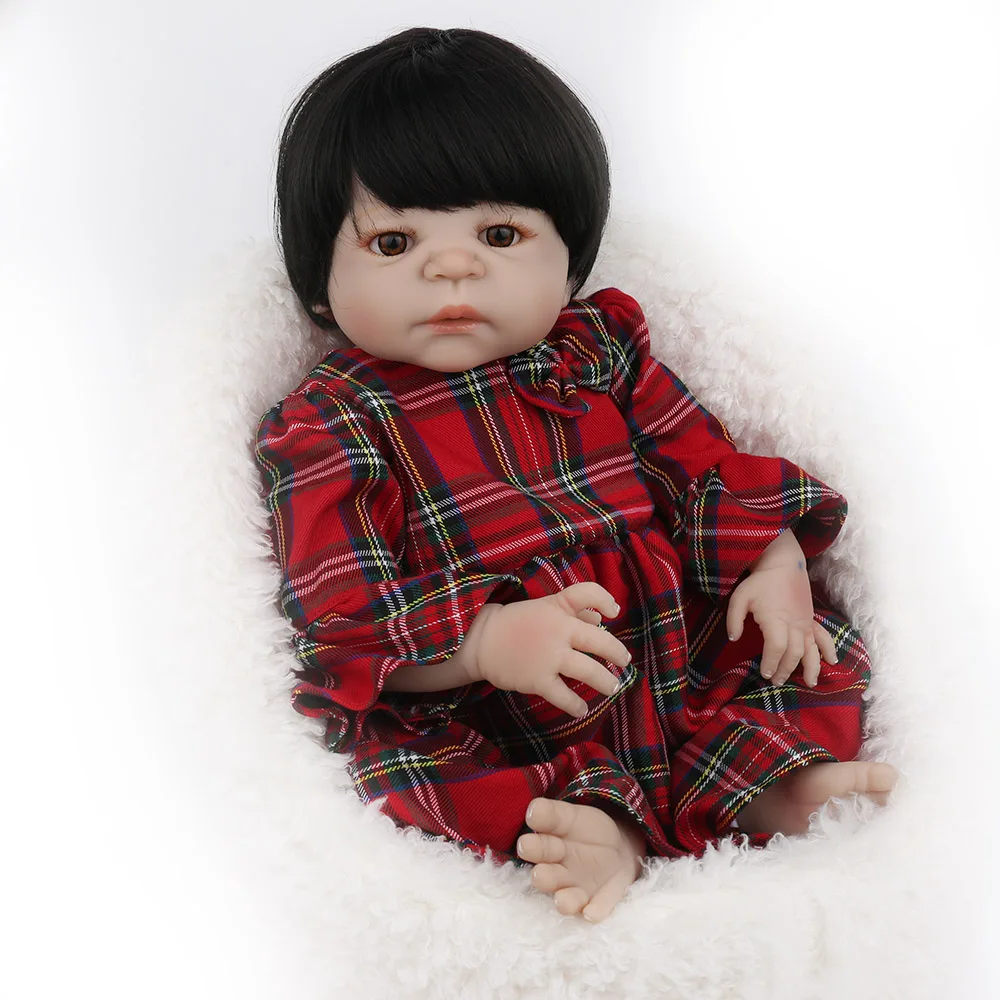

KAYDORA 22 inch 55cm Full Silicone Reborn Baby Doll Lifelike Hair Wigs Kids Reborn Babies Realistic Girls Toy Bebe Bonecas Gift