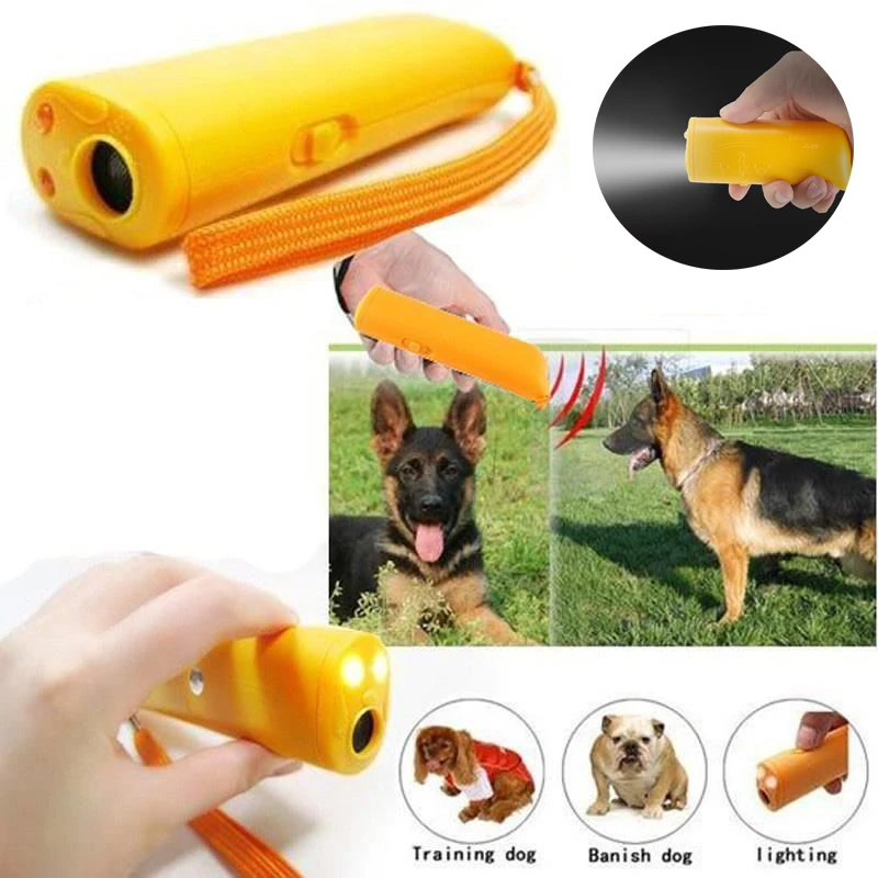 

Ultrasound Dog Training Repeller Anti barking Stop Bark Device Pets Repeller Chaser Stop Bark Trainer