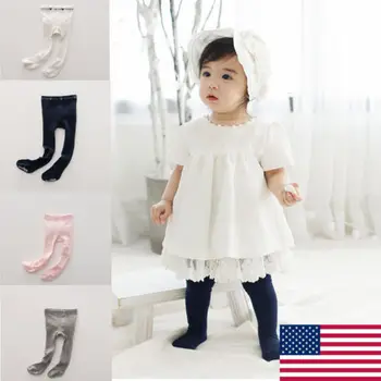 

US Warm Kids Baby Girl Tights Cotton Children Stocks Leg warm Pantyhose Pants