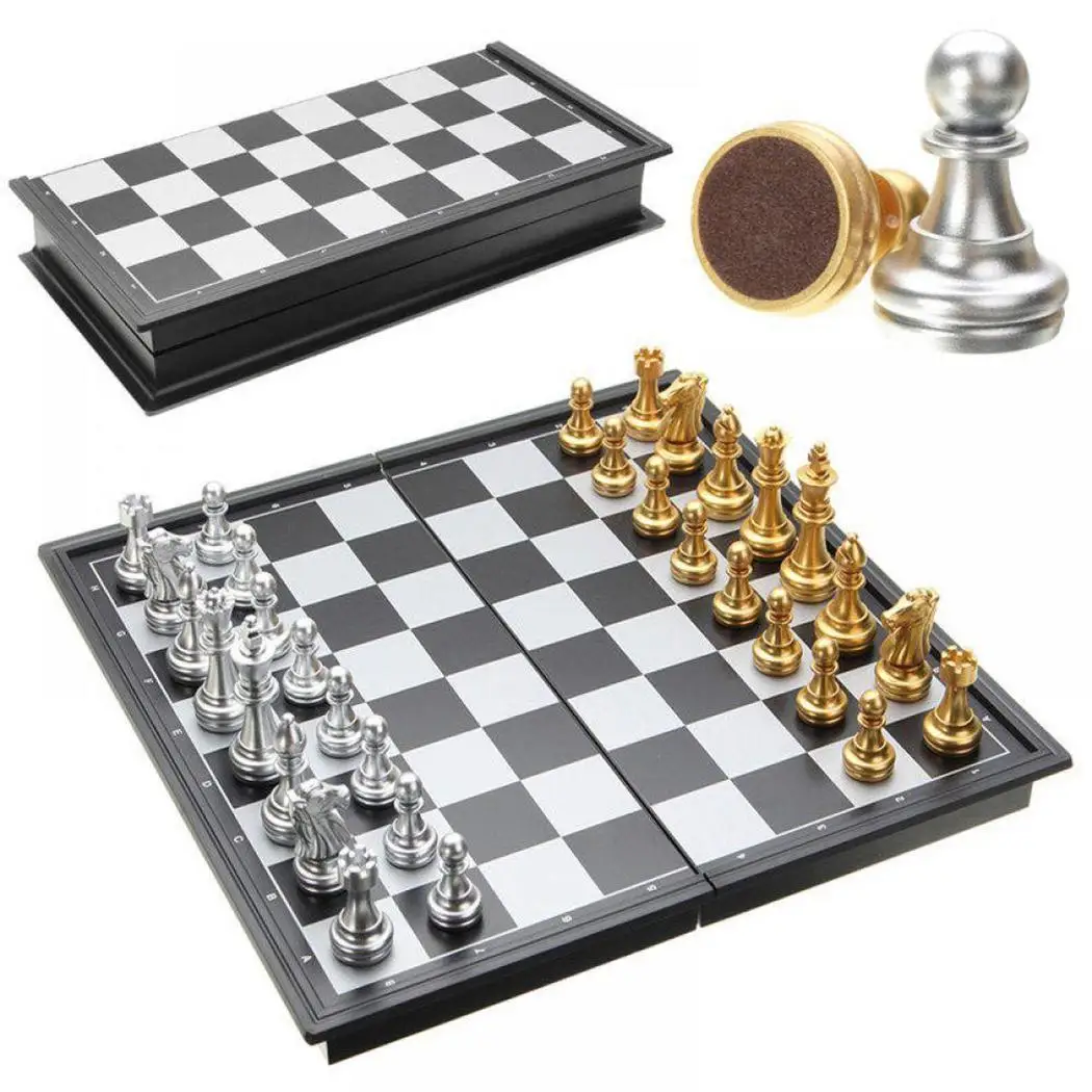 Folding Chess Board Puzzle Black white Game about 1.3kg Magnetic-toy | Спорт и развлечения