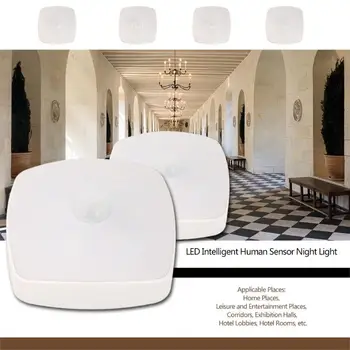 

Square LED Corridor Night Light Body Motion Sensor For Infrared Remote Control Night Light Smart Home Night Lamp