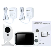 3,5 в Цвет ЖК-дисплей Беспроводной цифрового видео Детские спальные для контроля уровня сахара в крови с колыбельные инфракрасный Ночное видение Голосовая активация AC100~ 240 V