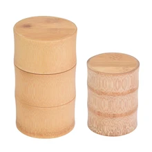 Коробка для хранения горячего чая, Круглая Коробка для хранения, чехол, переносная бамбуковая чайная банка, контейнер для хранения с держателем, коробка