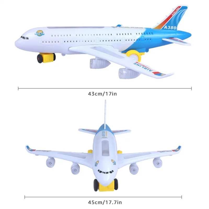 A380 детские игрушки самолет мигающий светодиодный светильник и музыка Аэробус Летающий планер Самолеты Модель аэроплана наполнители Летающий планер самолет игрушки