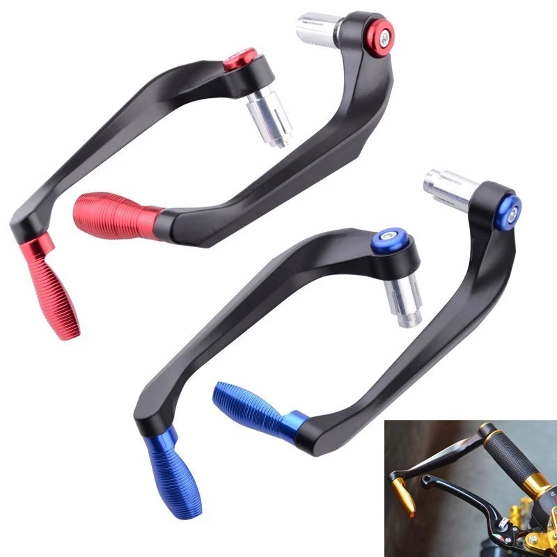 Pair 7/8" 22mm Motorcycle Brake Lever Guard Handlebar Protector Cover Clutch Red Pair 7/8" 22mm Motorcycle Brake Lever Guard Handlebar Protector Cover Clutch Red