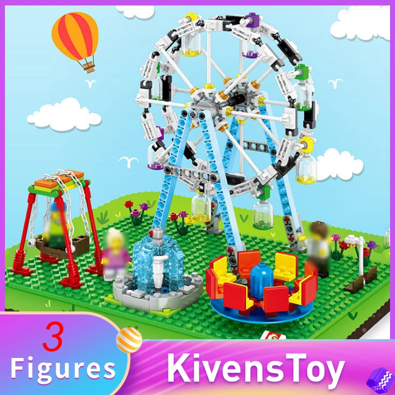 

In Store Ferris Wheel Swing Sembo SD6701 MOC Amusement Park Building Block Colourful Toy Compatible with Lego City Series 447pcs