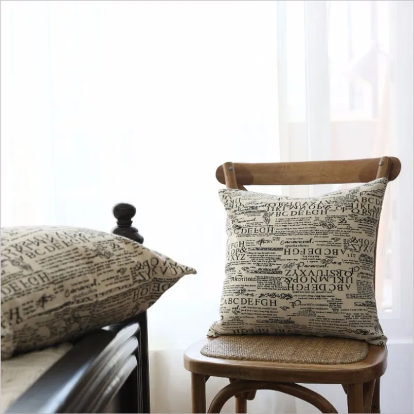 

New Cushion Cover English Alphabet Pillowcase For Home Modern Minimalist Living Room Pillow Cushion Fashion Decorative Cushions