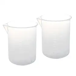 PPYY NEW-2 шт. 50 мл лаборатория пластиковая вода мерный стакан для жидкостей прозрачный