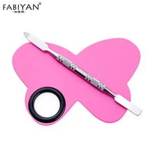 Дизайн ногтей из нержавеющей стали бабочка сердце Палитра с шпатель глаз Shadowp основа крем лак Смешивание Макияж Косметические Инструменты