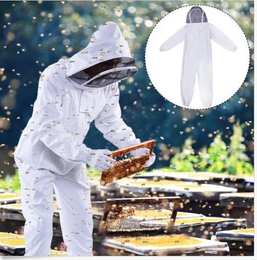 

Beekeeping tools anti-bee clothing export quality cotton extra thick anti-bee clothing one-piece space suit bee clothing