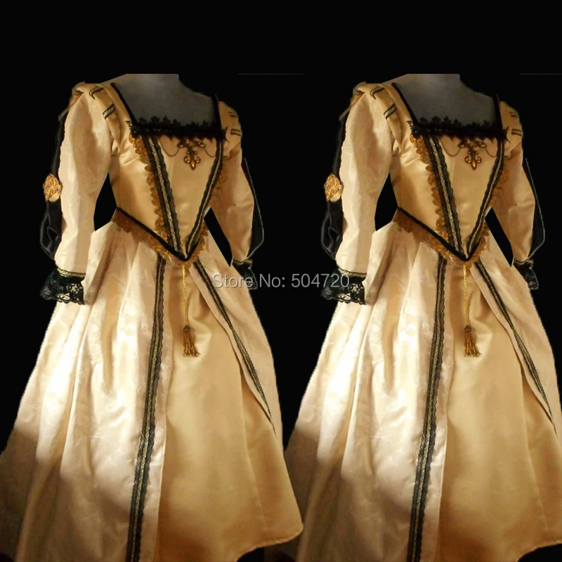 

Tailored!Classical Theatre TV Duchess Queen 17th Medieval Renaissance Gown Era Halloween Retro Cosplay dress all size HL-524