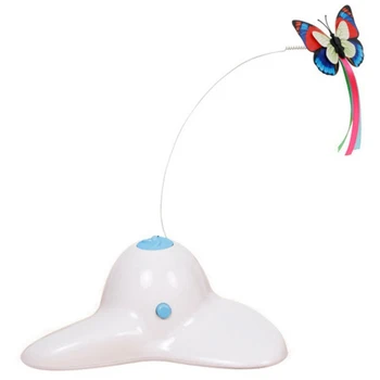 

Electric Rotating Butterfly Pet Cat Electric Toys Teaser Interactive Cat Toy Rotating Designed Funny Feather Toys For Pet Cats