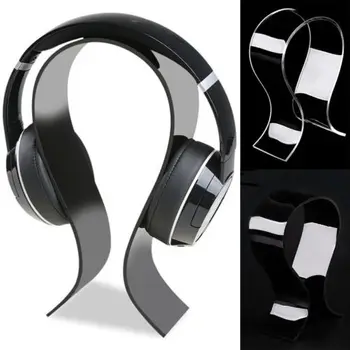 

Acrylic Earphone Headset Desk Display Stand Hanger Holder For Headphone Hook Earphone Accessories