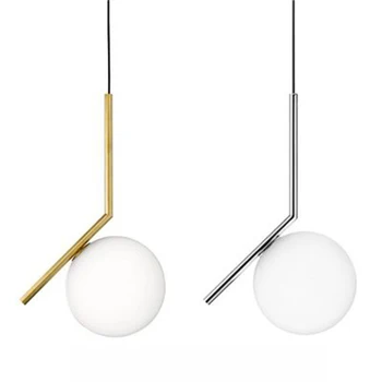 

Modern LED Ball Pendant Lamps Fixtures Dining Bedroom Room Frosted LED Pendant Lights Glass Shade Socket Hanging Lamps Luminaire