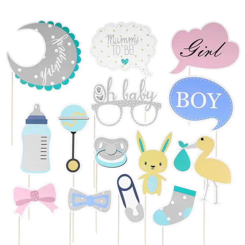 

14PCS Newborn Party Photo Props Photo Accessories Photo Booth Photo Shooting Photography Props for Infant Babies Boys Girls