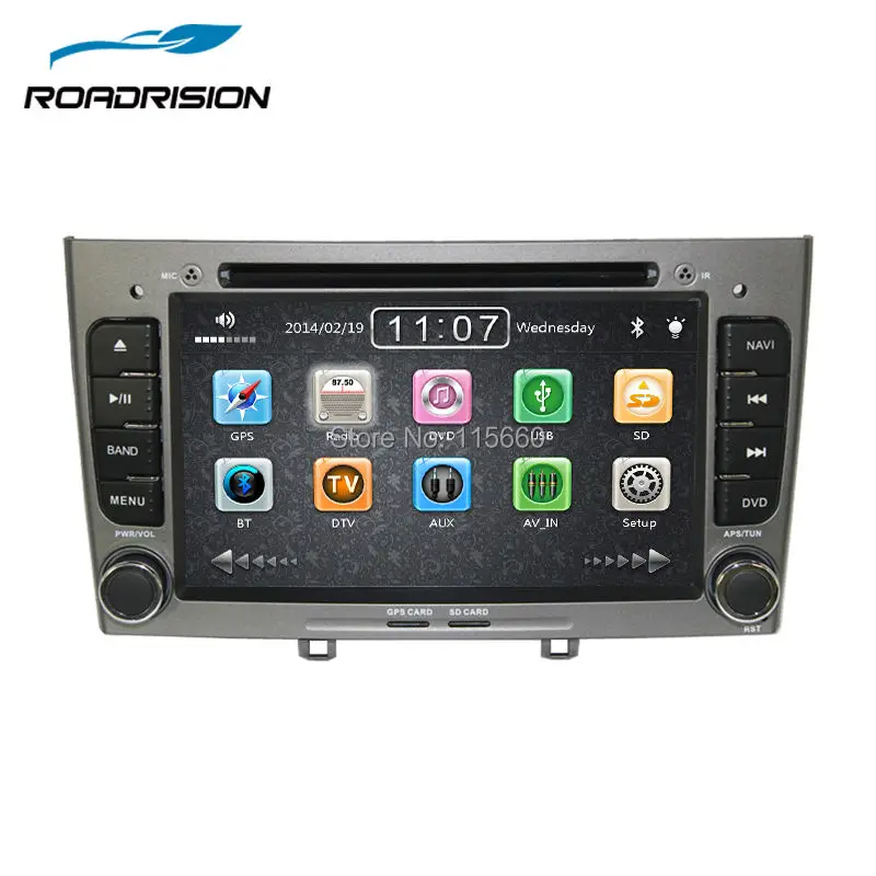 Автомобильный DVD gps навигатор RoadRision для peugeot 308/408/308SW HD сенсорный экран SWC Canbus Bluetooth Авто Радио IPOD 8G карта