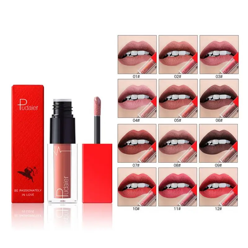 

Lip Gloss Nude Matte Matte Lipstick Long-lasting Non-stick Cup High Saturated Color Bright Lip Cosmetics Beauty Tools